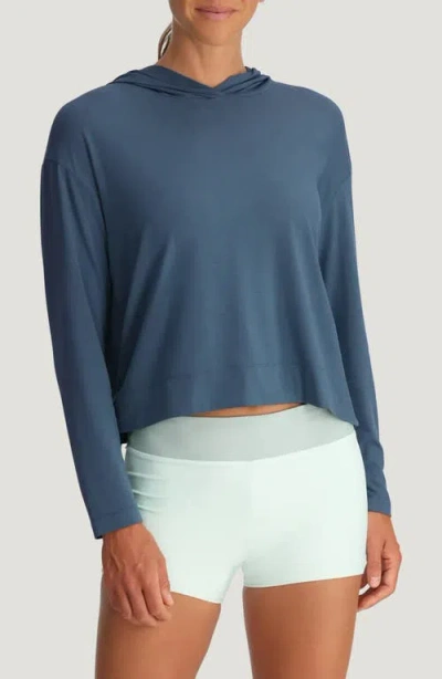 Free Fly Shade Crossover Hoodie In Blue