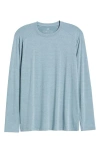 Free Fly Men's Bamboo Lightweight Long Sleeve Top In Blue Fog In Heather Slate Blue
