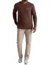 Free Fly Sol Long Sleeve In Heather Chestnut In Brown