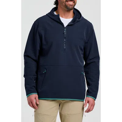 Free Fly Stretch Fleece Anorak In Blue
