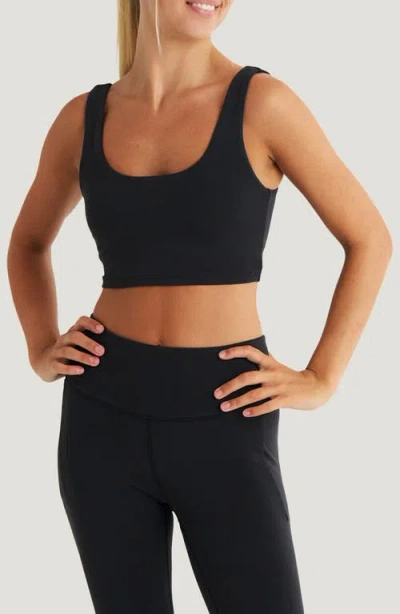 Free Fly Terraflow Scoop Neck Performance Tank In Black