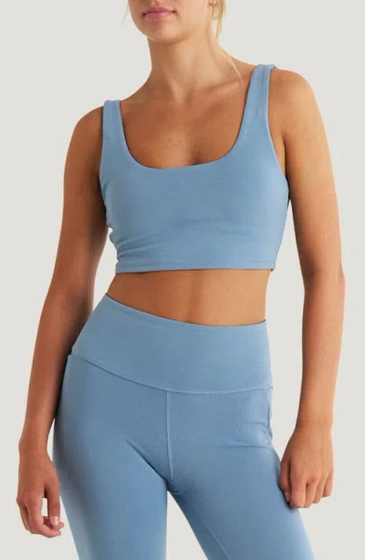 Free Fly Terraflow Scoop Neck Performance Tank In Blue
