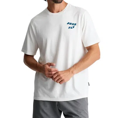 Free Fly Twin Fin Tee In Bone In Beige