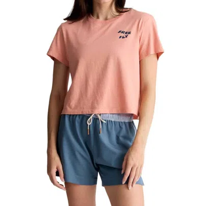 Free Fly Twin Fin Tee In Heather Sunset In Multi