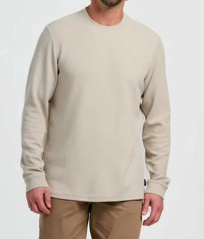 Free Fly Waffle Crew Sweatshirt In Sandstone In Neutral