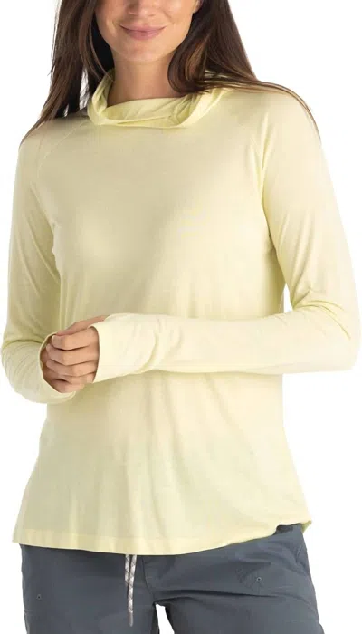Free Fly Women's Bamboo Lightweight Hoodie Ii In Washed Citrus In Neutral