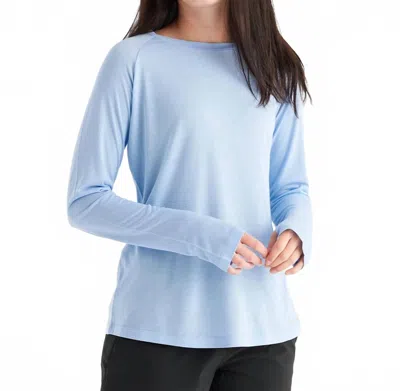 Free Fly Women's Bamboo Lightweight Long Sleeve In Clear Sky In Blue