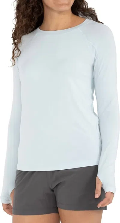 Free Fly Women's Bamboo Shade Long Sleeve Top In Tide Pool In Blue