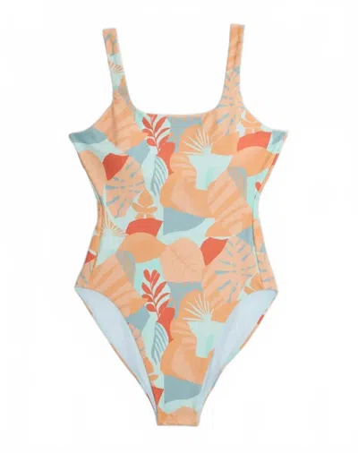 Free Fly Women's Wavebound One Piece Suit In Calypso Print Light Coral In Multi