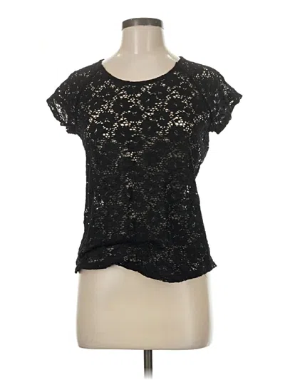Pre-owned Free Kisses Short Sleeve Top Black Sweetheart Neckline Tops