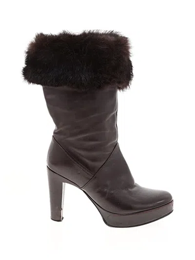 Pre-owned Free Lance Boots In Brown
