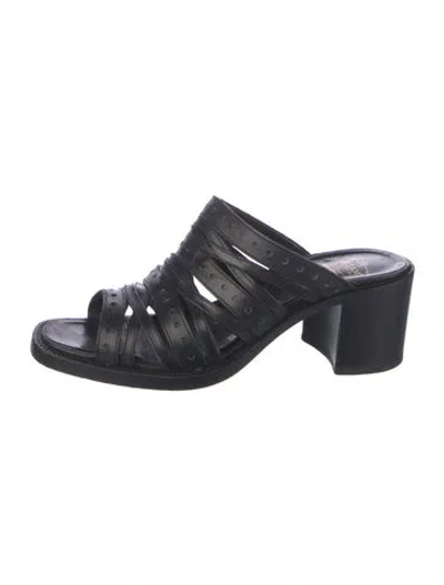 Pre-owned Free Lance Leather Sandals In Blue