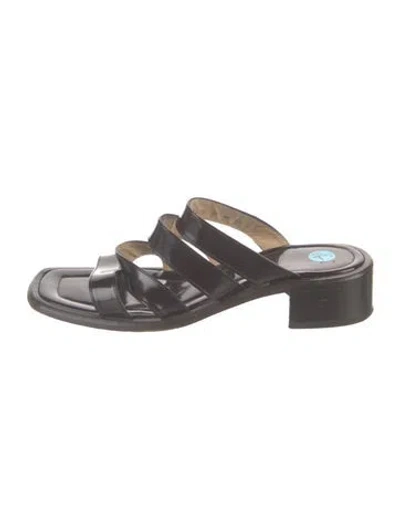 Pre-owned Free Lance Leather Sandals In Grey