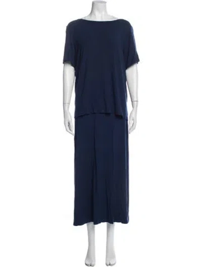 Pre-owned Free Lance Skirt Suit In Blue