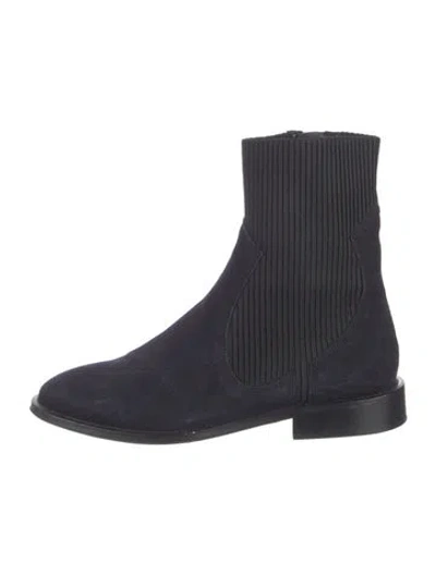 Pre-owned Free Lance Suede Chelsea Boots In Blue