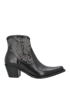 Free Lance Woman Ankle Boots Black Size 7 Calfskin In Black