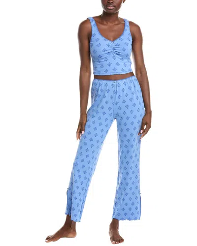 Free People 2pc Fresh In Love Lounge Set In Blue