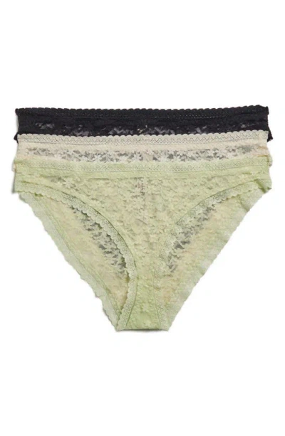 Free People 3-pack Daisy Lace Bikini Panties In Multi