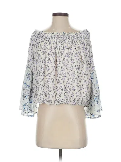 Pre-owned Free People 3/4 Sleeve Blouse In Blue