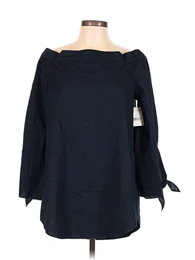 Free People 3/4 Sleeve Blouse In Blue