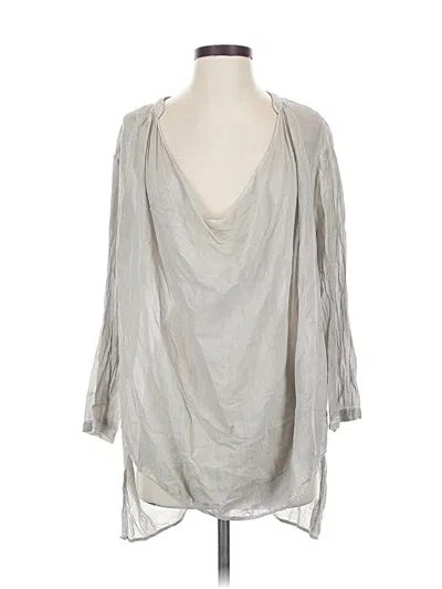 Pre-owned Free People 3/4 Sleeve Blouse In Gray