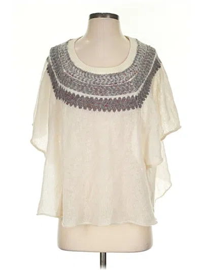Pre-owned Free People 3/4 Sleeve Blouse In Ivory