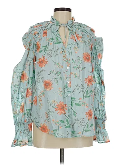 Free People 3/4 Sleeve Blouse In Multi