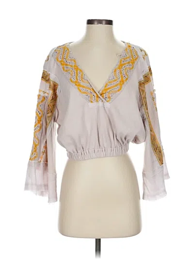 Pre-owned Free People 3/4 Sleeve Blouse In Pink