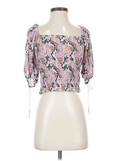 Free People 3/4 Sleeve Blouse In Pink