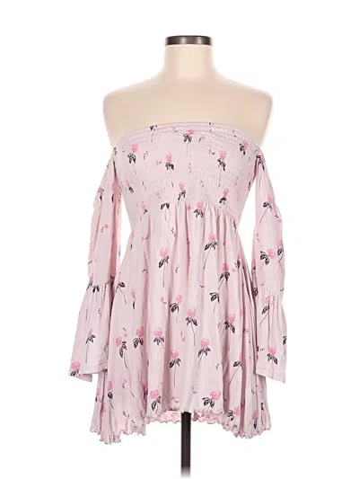 Pre-owned Free People 3/4 Sleeve Blouse In Pink