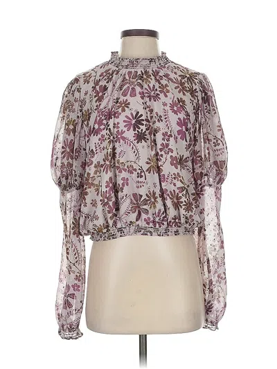 Pre-owned Free People 3/4 Sleeve Blouse In Purple