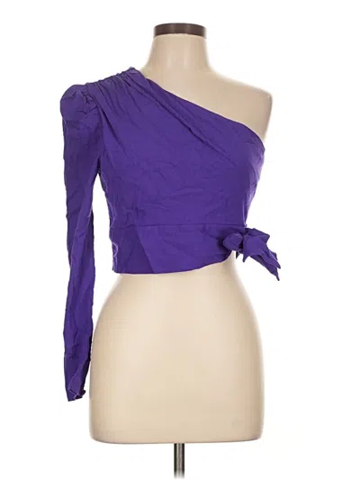 Free People 3/4 Sleeve Blouse In Purple