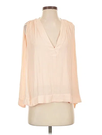 Pre-owned Free People 3/4 Sleeve Blouse In Tan