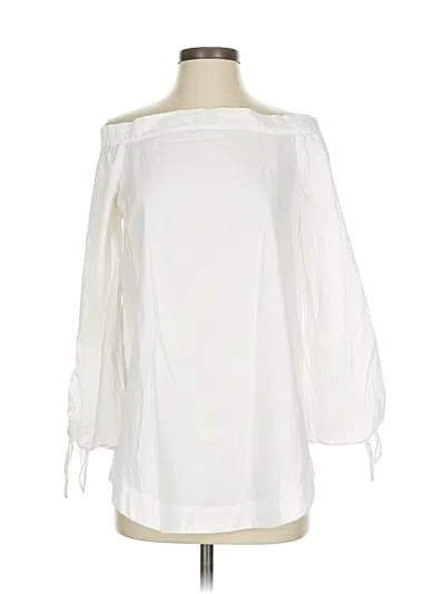 Pre-owned Free People 3/4 Sleeve Blouse In White