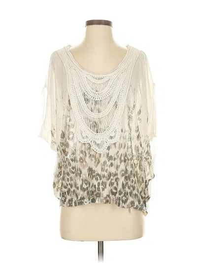 Pre-owned Free People 3/4 Sleeve Blouse In White