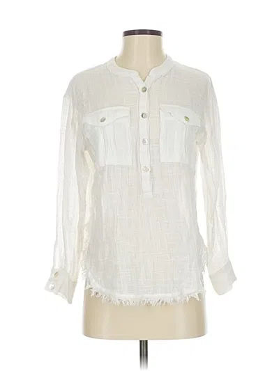Pre-owned Free People 3/4 Sleeve Blouse In White
