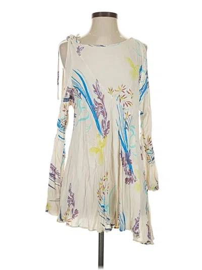 Pre-owned Free People 3/4 Sleeve Blouse In White