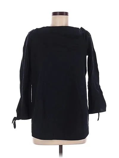 Pre-owned Free People 3/4 Sleeve Top Black Boatneck Tops