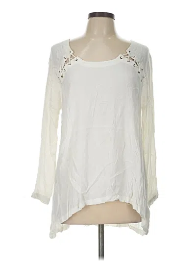 Pre-owned Free People 3/4 Sleeve T-shirt In Ivory