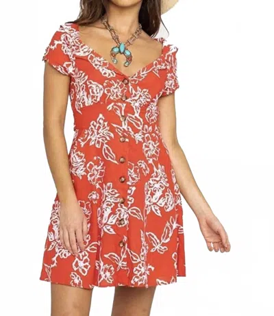 Free People A Thing Called Love Dress In Red In Multi