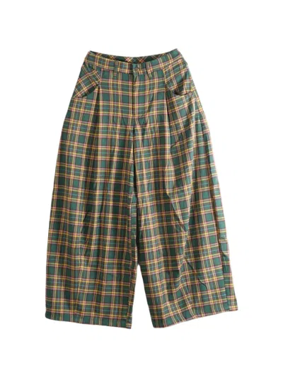 Free People About It Plaid Wide-leg Trousers In Multi