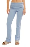 Free People Aced It Flare Leggings In Blue Grey