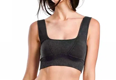 Free People Active Good Karma Bra In Gray In Black