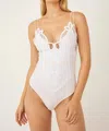 Free People Adella Bodysuit In White In White