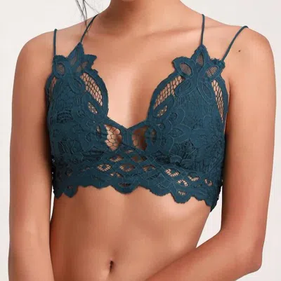 Free People Adella Bralette In Turquoise In Blue
