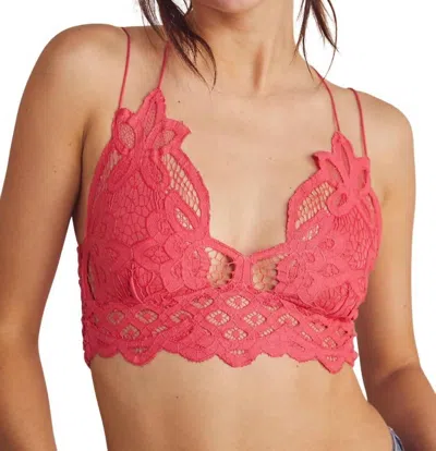 Free People Adella Longline Lace Bralette In Electropop In Multi
