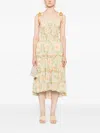 Free People Adriel Floral Print Knee Length Cami Dress In Multi