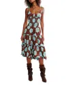 Free People Adriel Tie Strap Tiered Midi Dress