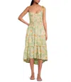 Free People Adriel Midi Dress In Floral In Green