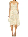 Free People Adriel Midi Dress In Ivory Combo